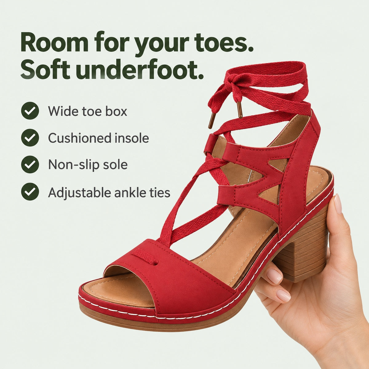 Pittman – Unisex Wide Toe Box Sandals, key benefits