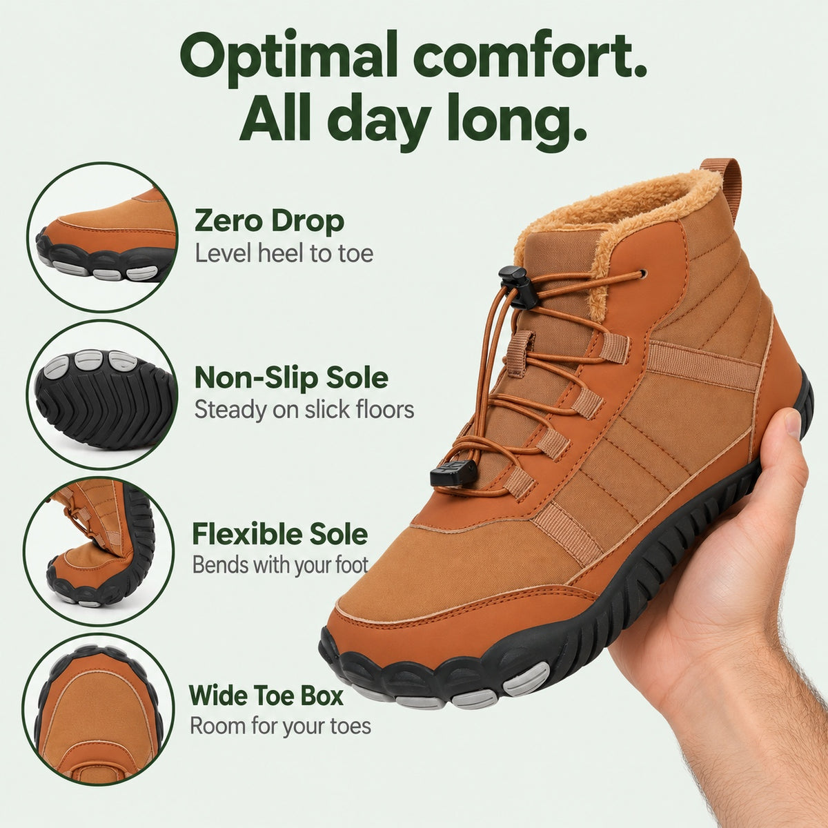 Poole – Unisex Barefoot Shoes, features