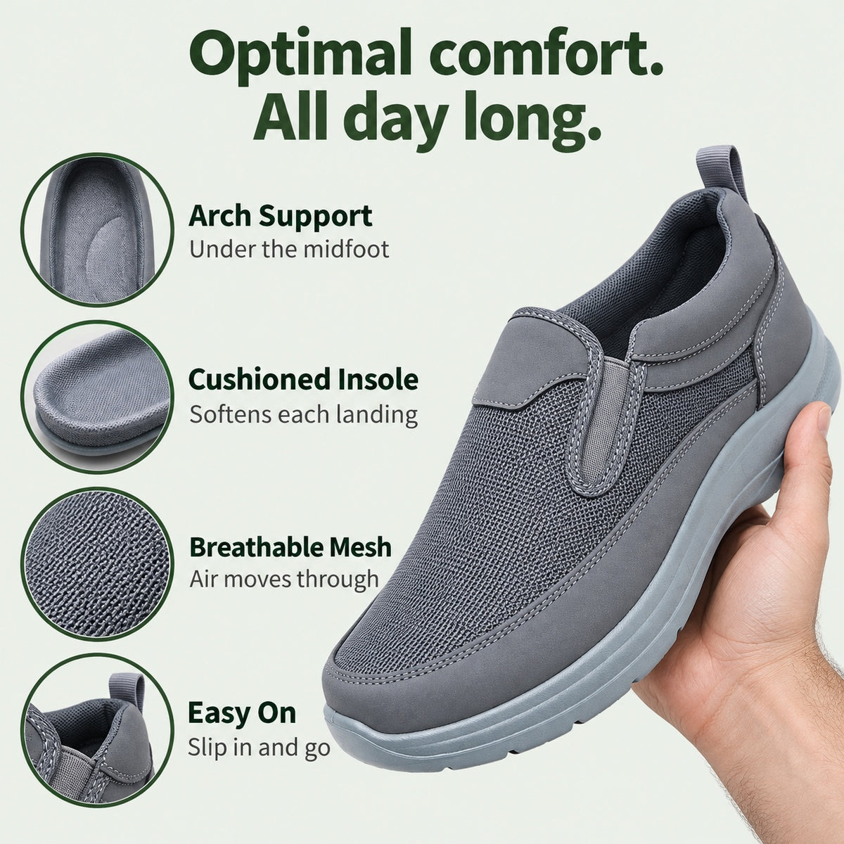 Randall – Men's Slip-On Sneakers, features