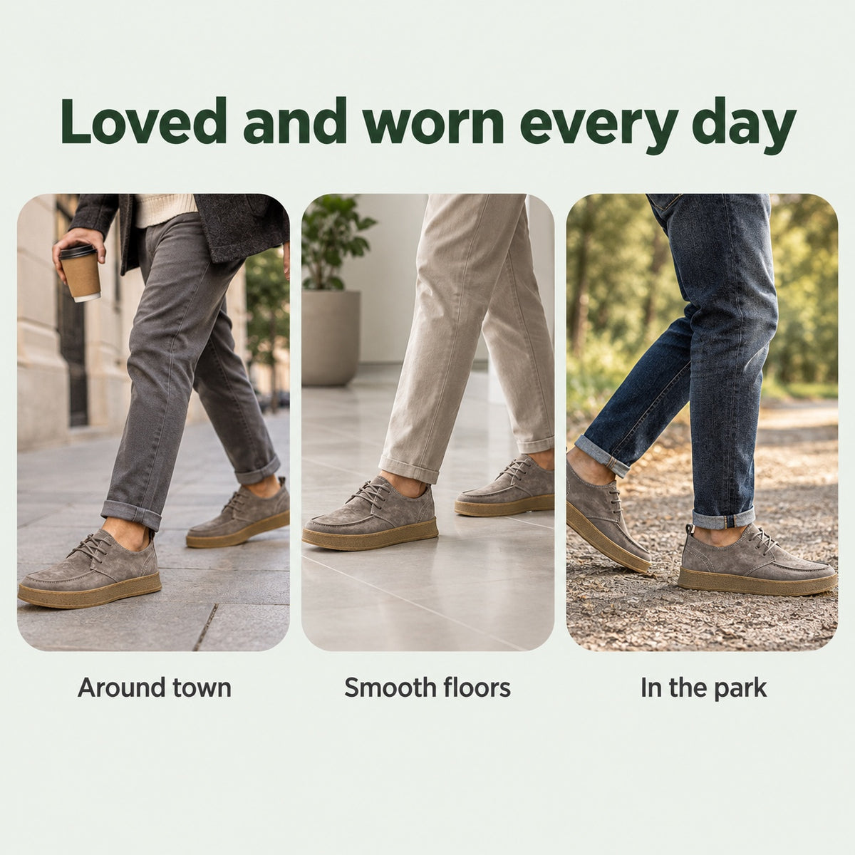 Raul – Men's Non-Slip Sneakers, worn every day