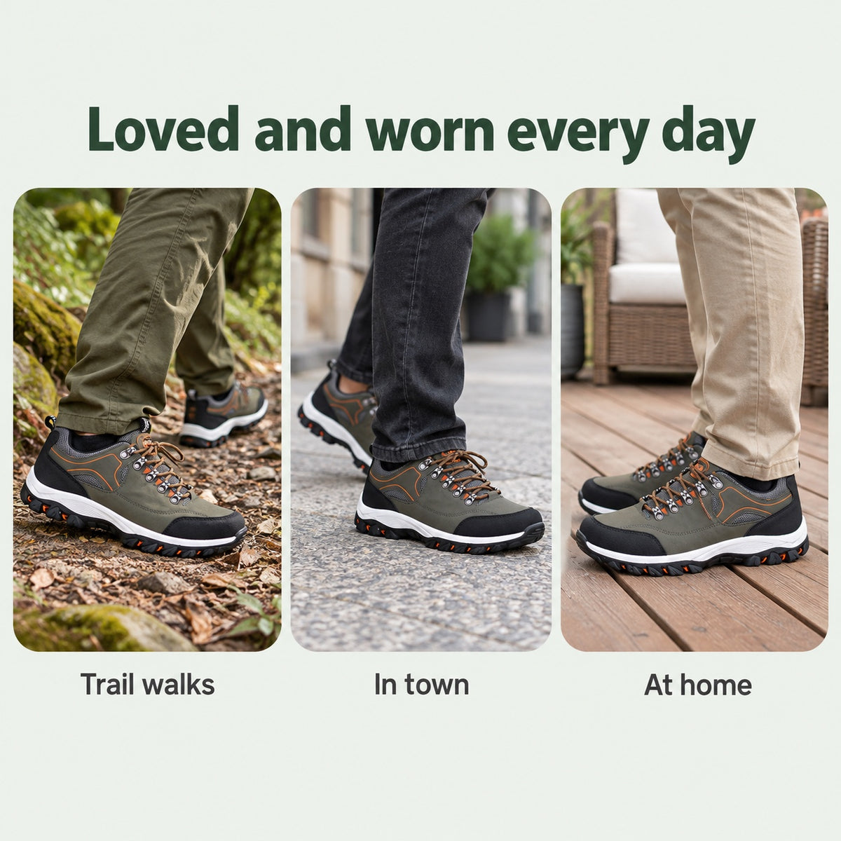 Reginald – Men's Arch Support Sneakers, worn every day