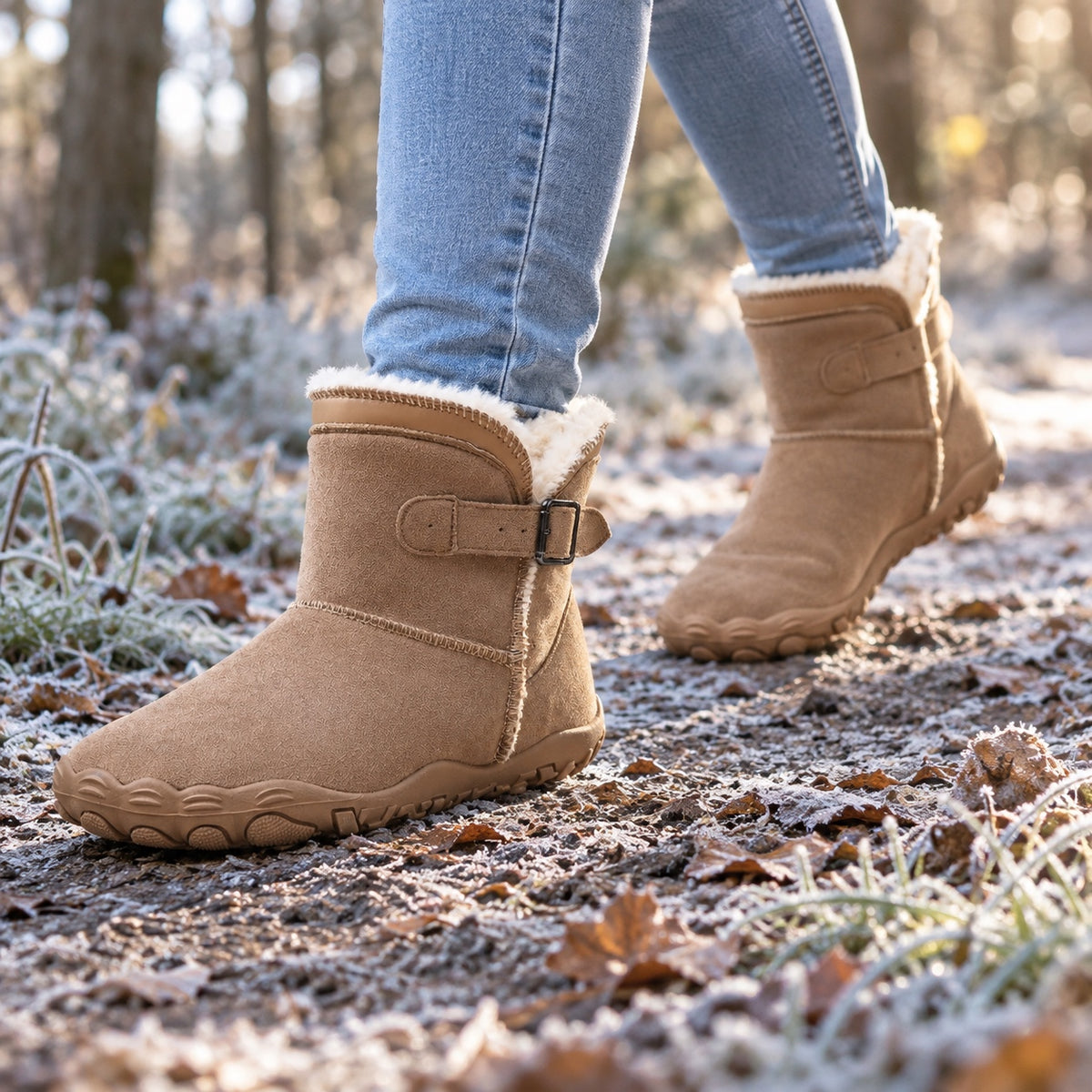 Remy – Unisex Comfort Boots, worn on a walk