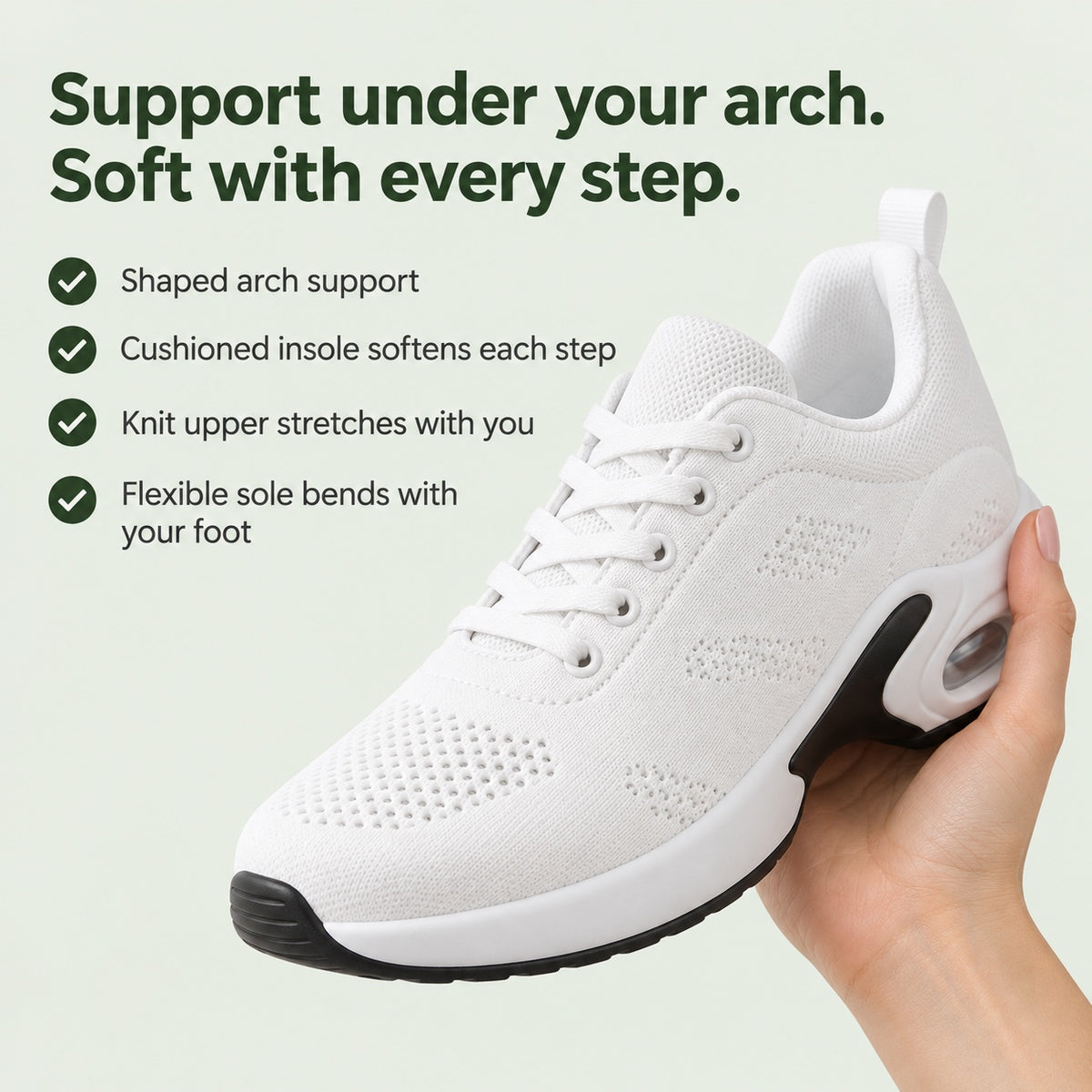 Rhonda – Women's Arch Support Sneakers, key benefits