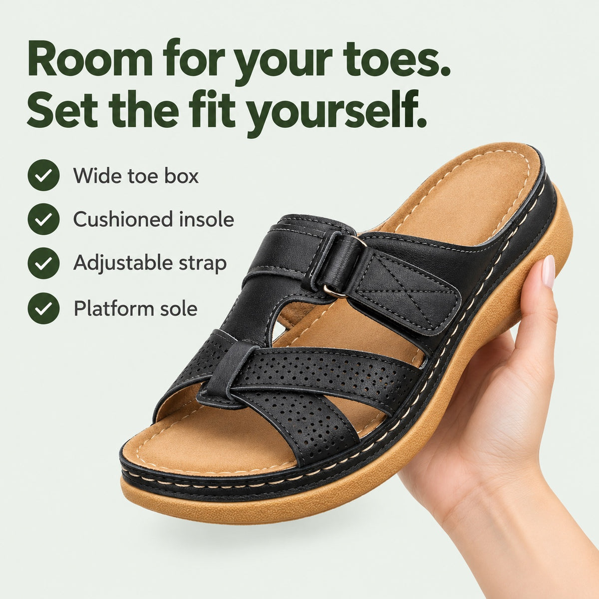 Richards – Unisex Wide Toe Box Sandals, key benefits