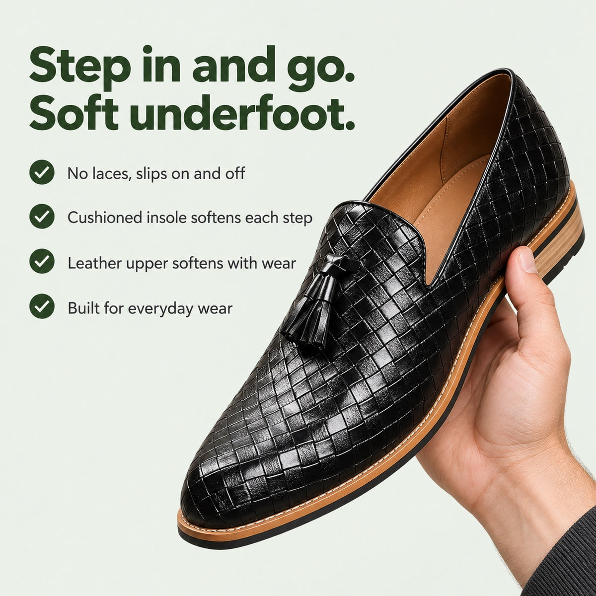 Ricky – Men's Slip-On Loafers, key benefits