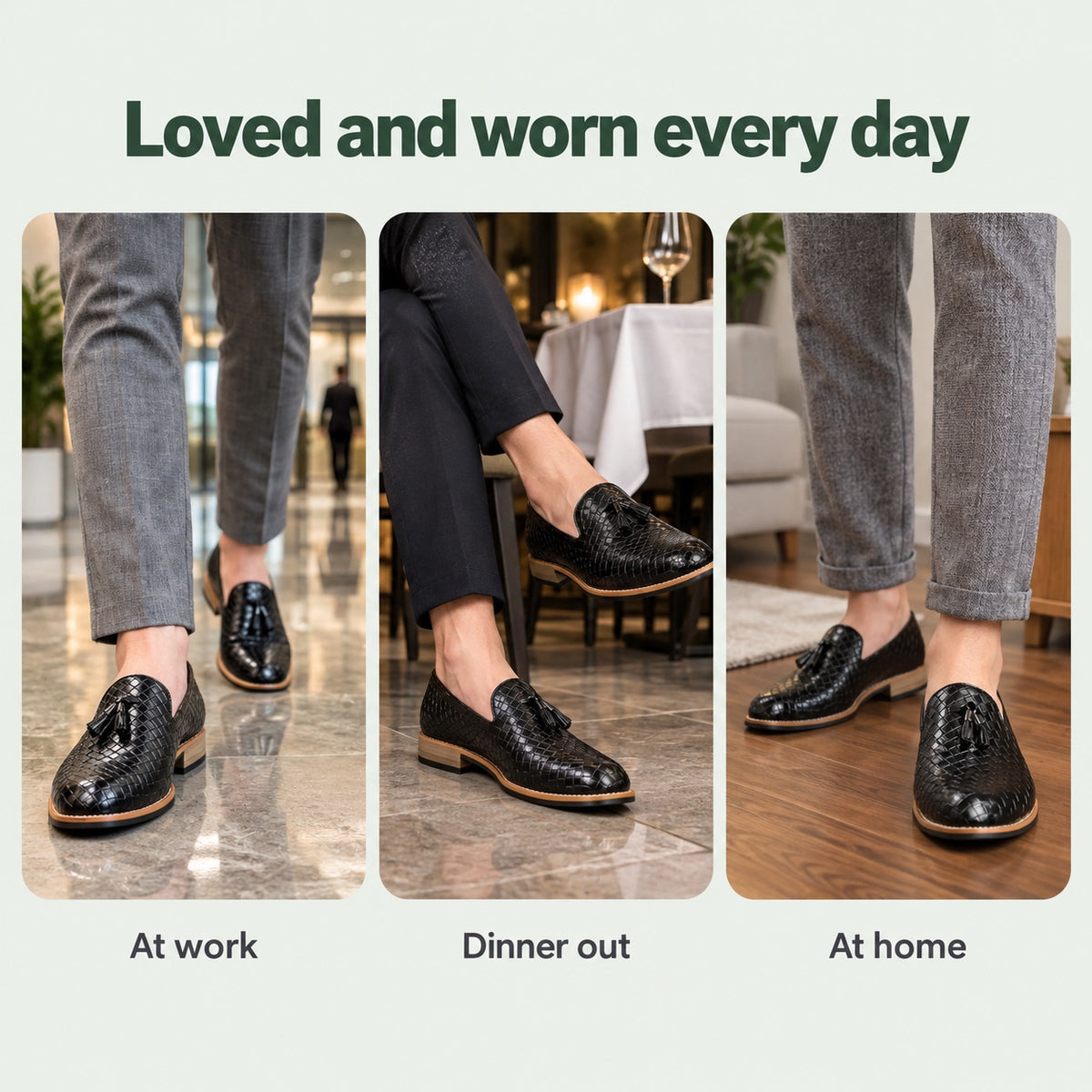 Ricky – Men's Slip-On Loafers, worn every day