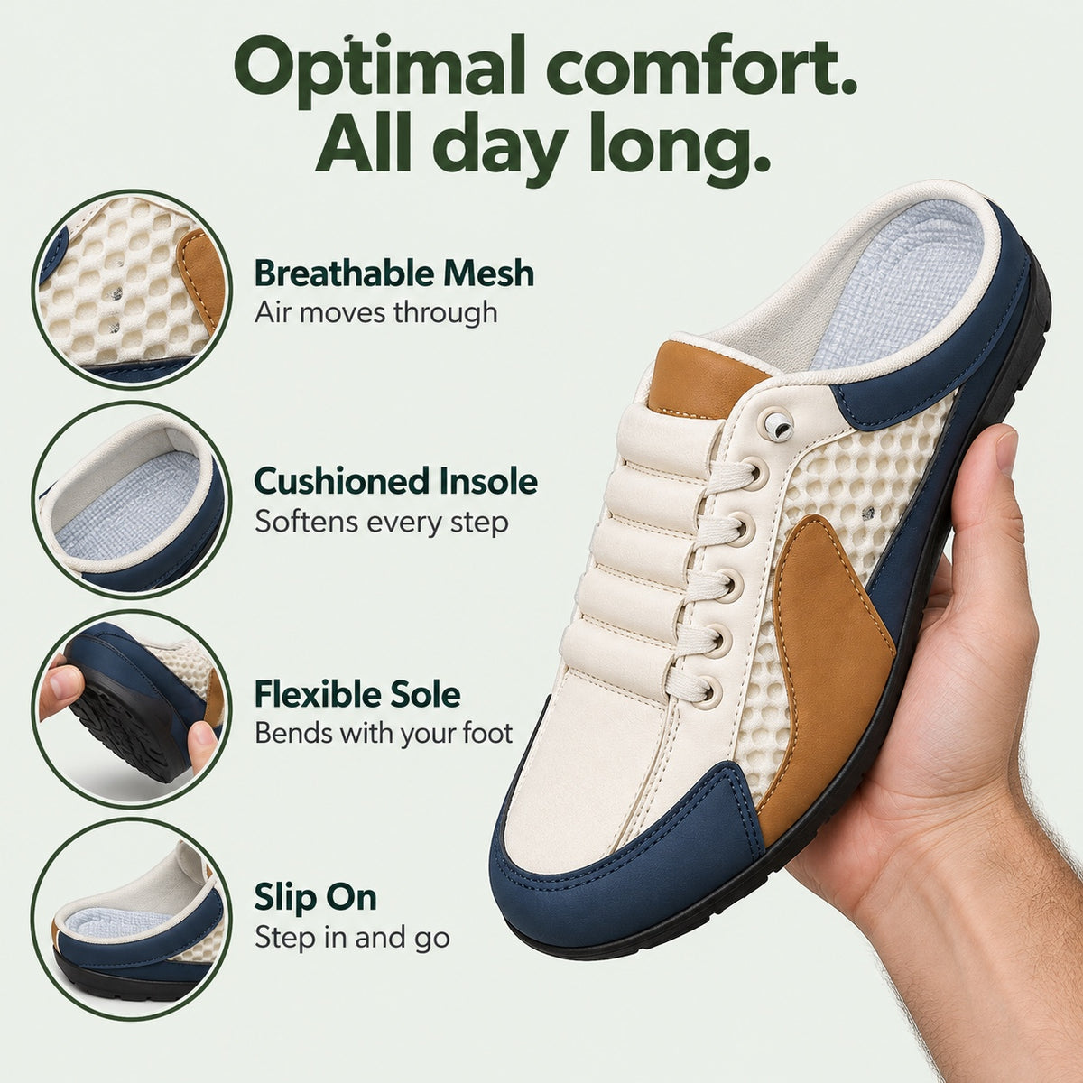 Robinson – Unisex Slip-On Sneakers, features
