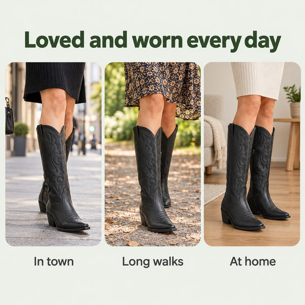 Rochelle – Women's Wide Calf Boots, worn every day