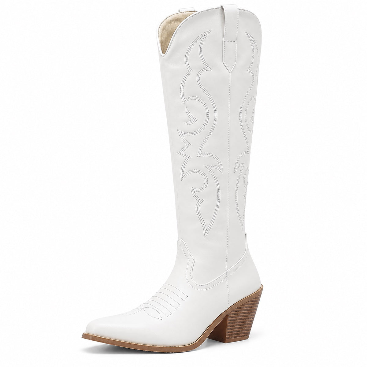 Rochelle – Women's Wide Calf Boots in White