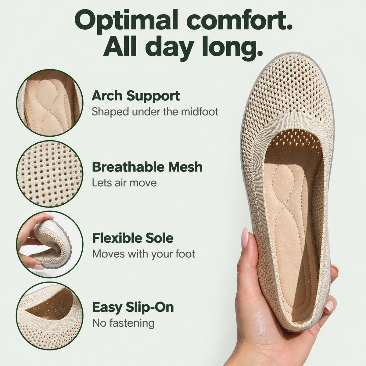 Rosemary – Women's Arch Support Shoes, features