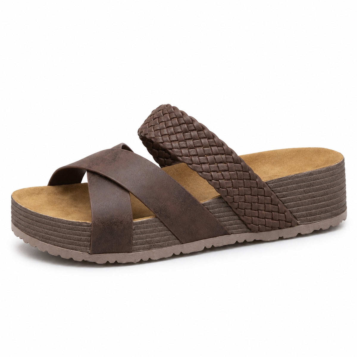Rowan – Unisex Wide Toe Box Sandals in Brown