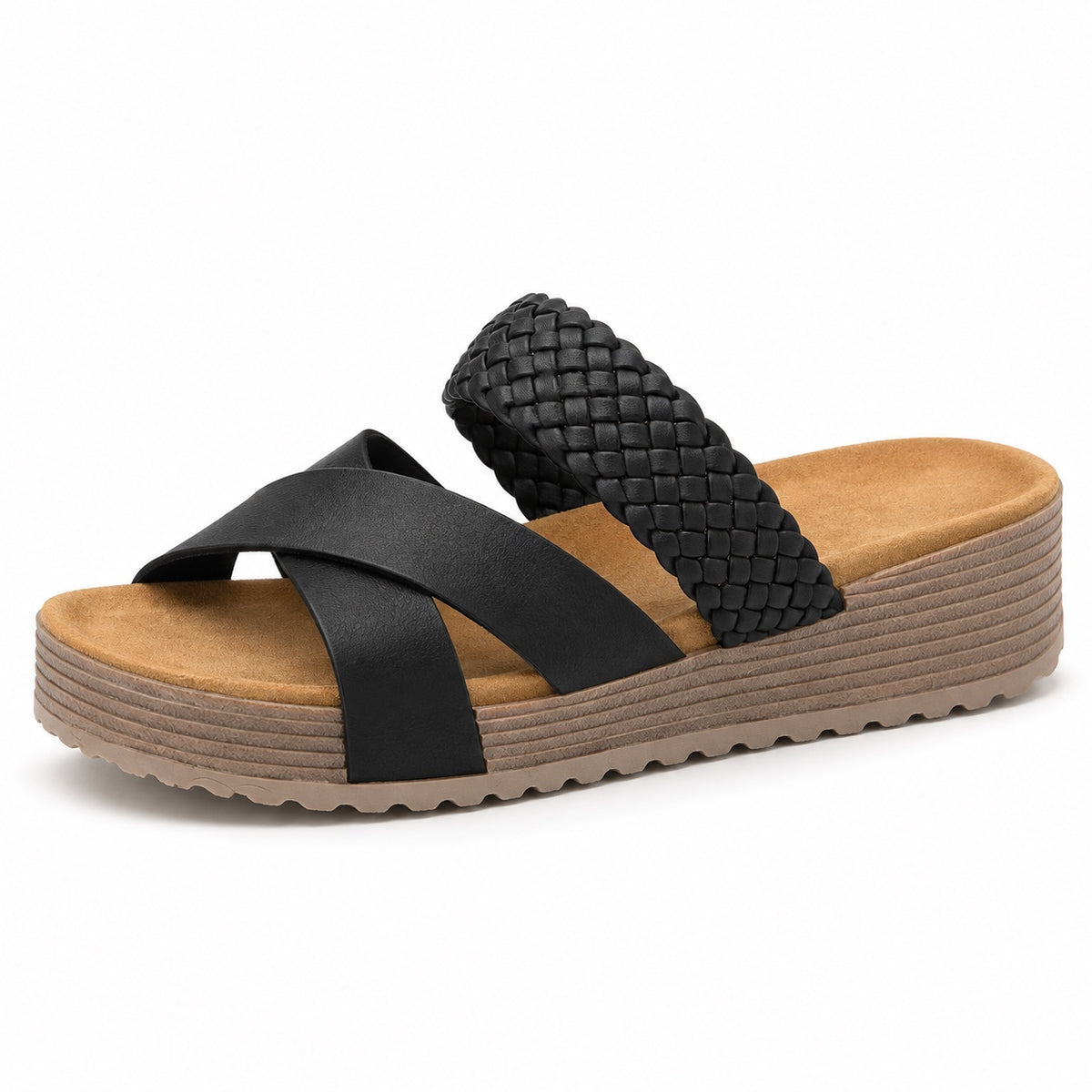Rowan – Unisex Wide Toe Box Sandals in Black