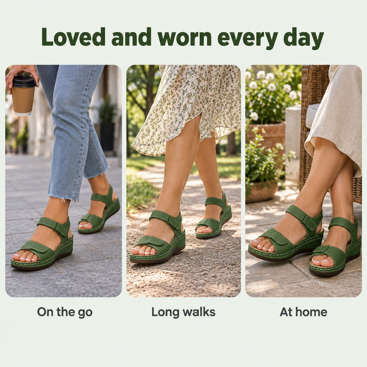 Roxanne – Women's Wide Toe Box Sandals, worn every day
