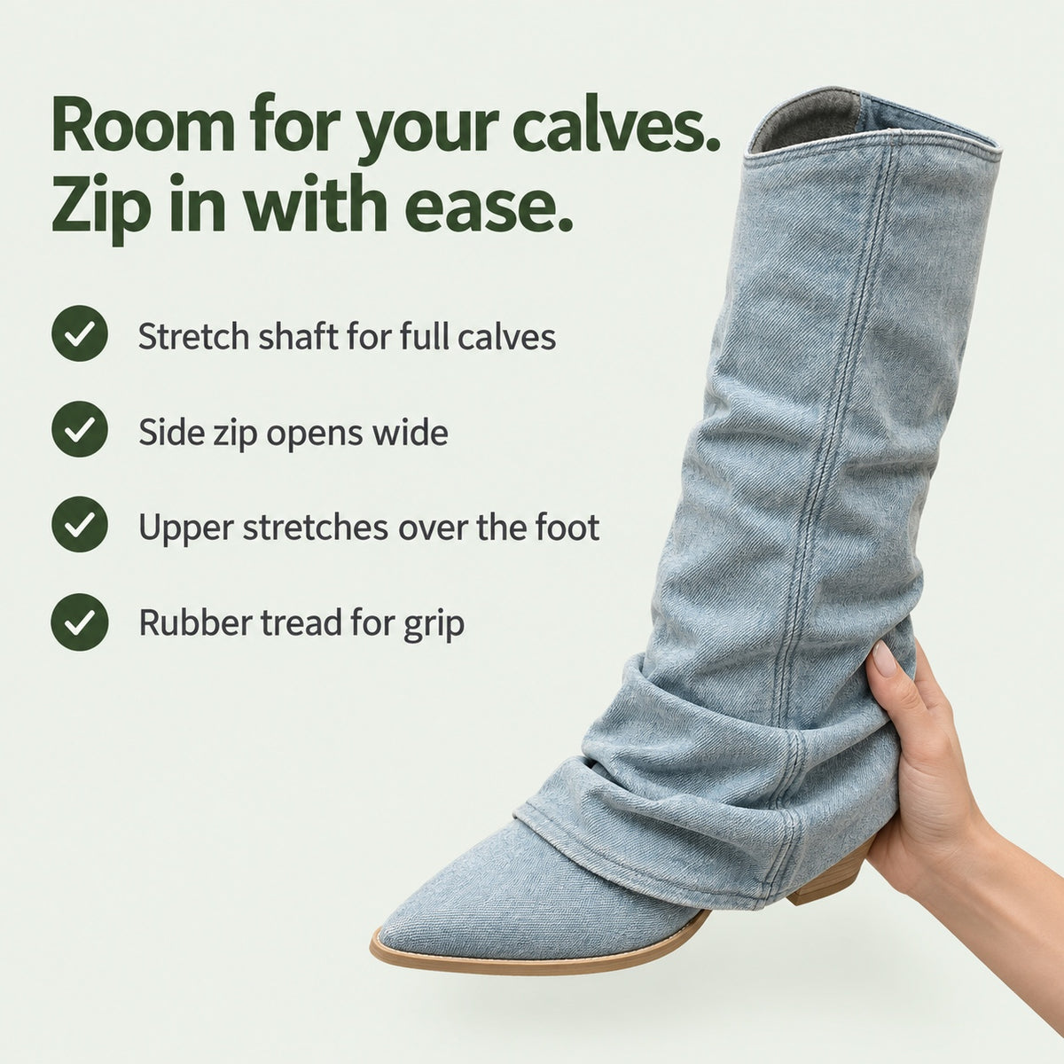Ruby – Women's Wide Calf Boots, key benefits