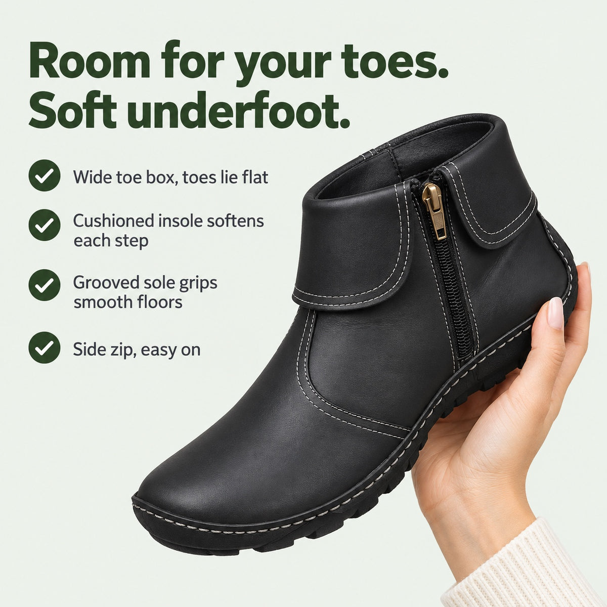 Ruth – Women's Comfort Boots, key benefits