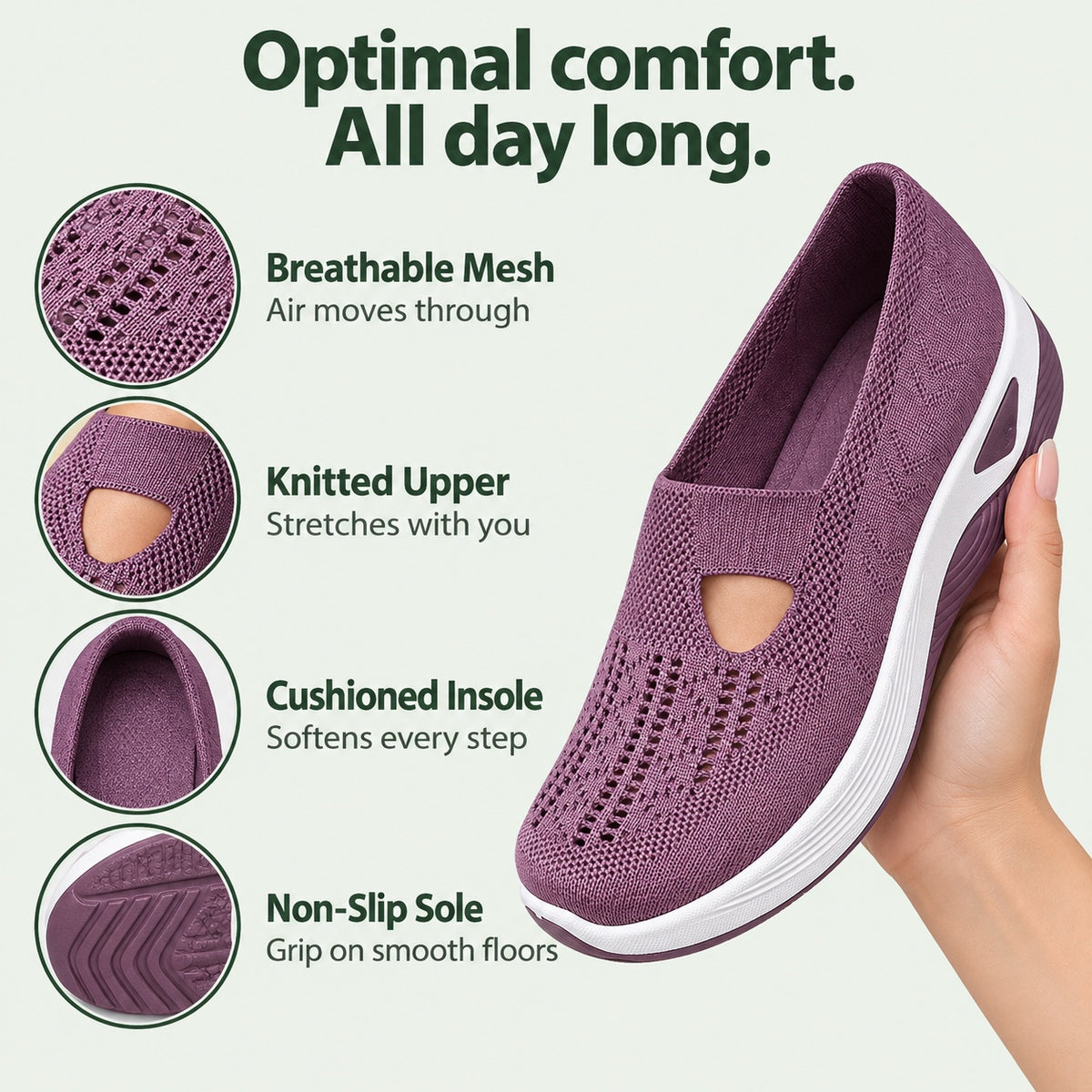 Rylan – Unisex Slip-On Shoes, features