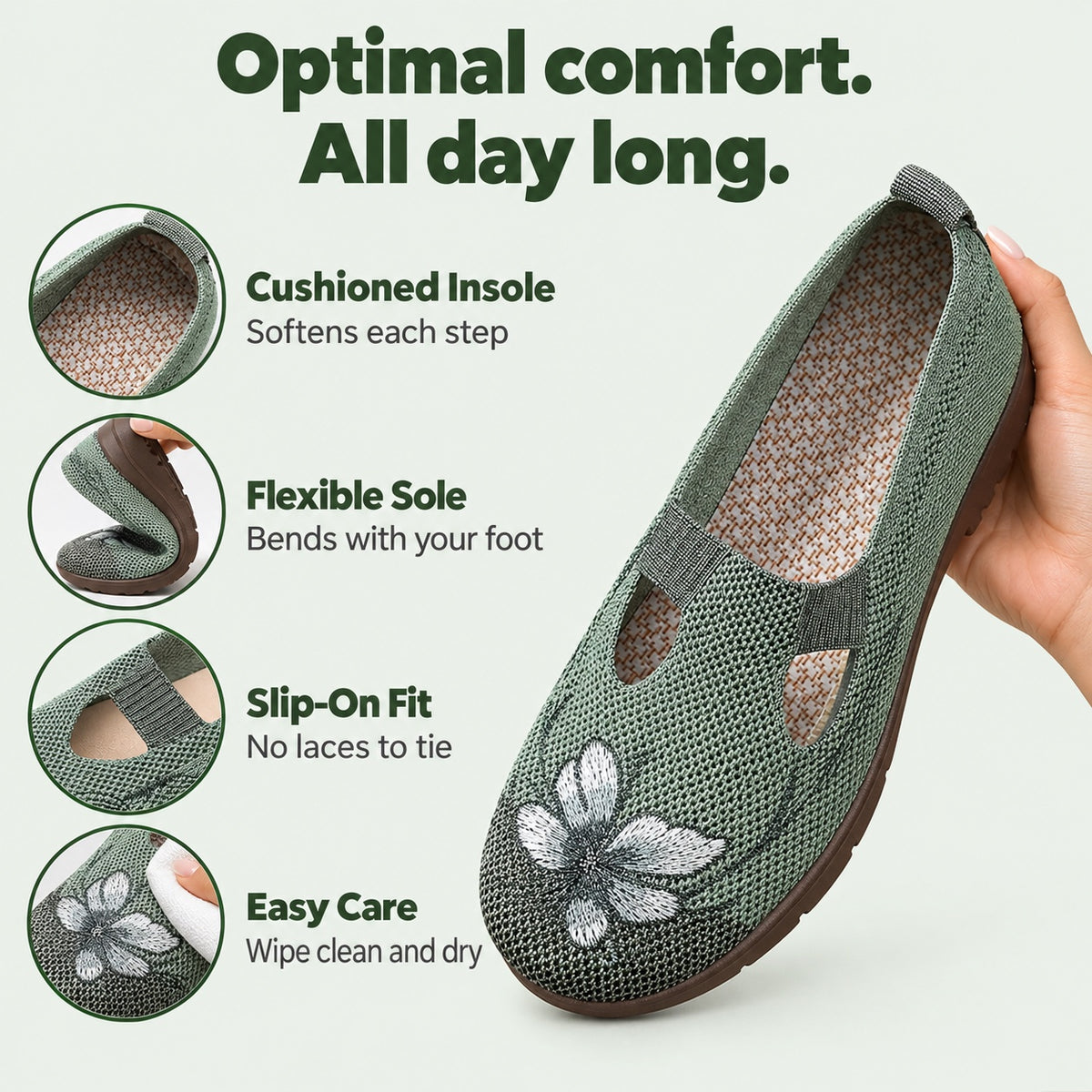 Sanders – Unisex Slip-On Shoes, features