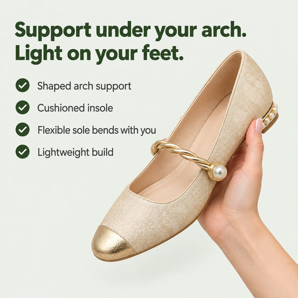 Sara – Women's Orthopedic Flats, key benefits