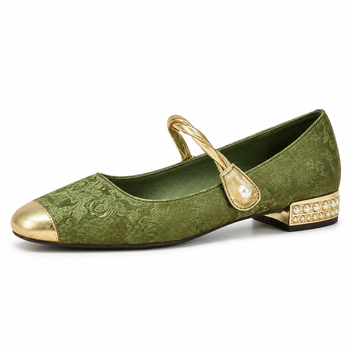 Sara – Women's Orthopedic Flats in Green