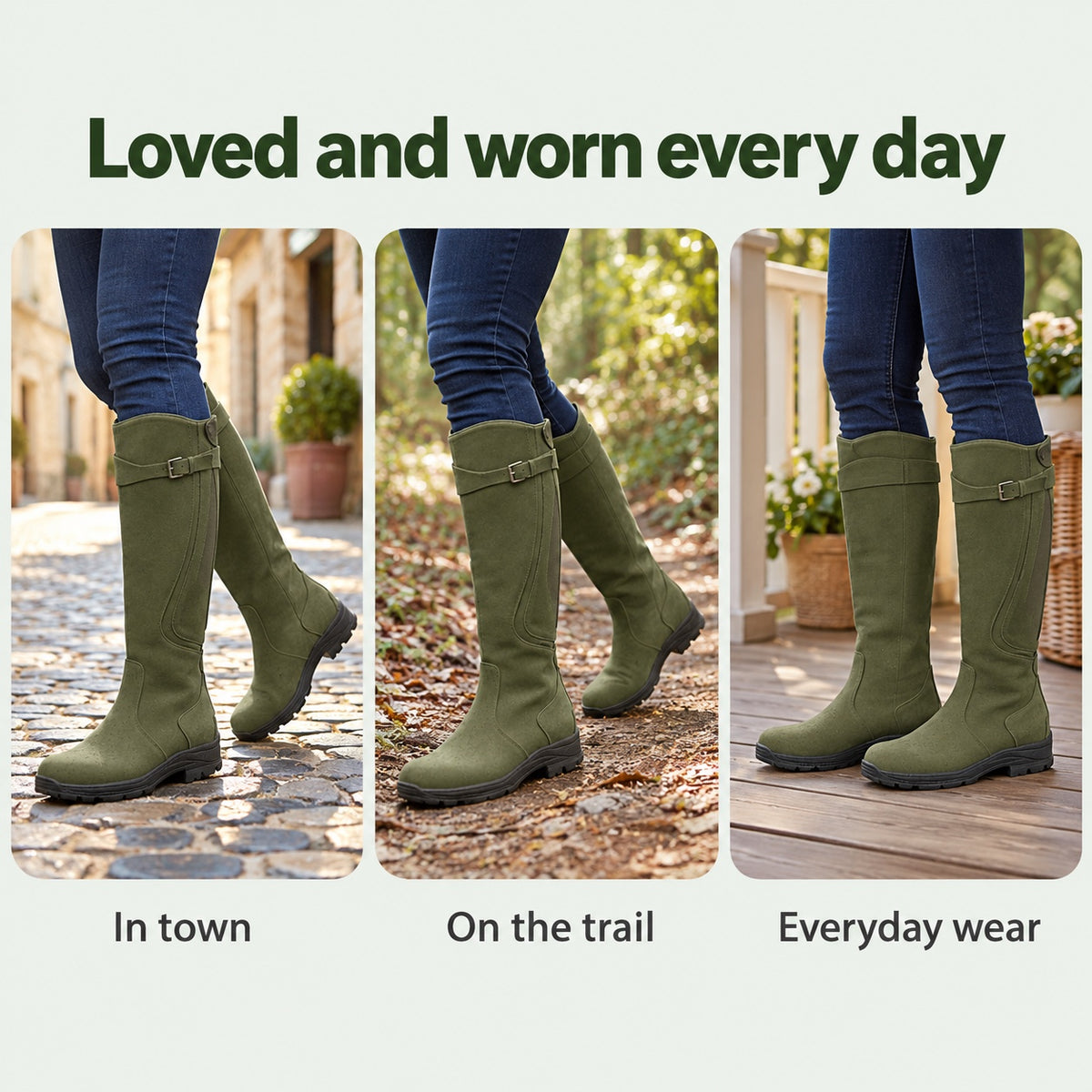 Sarah – Women's Wide Calf Boots, worn every day