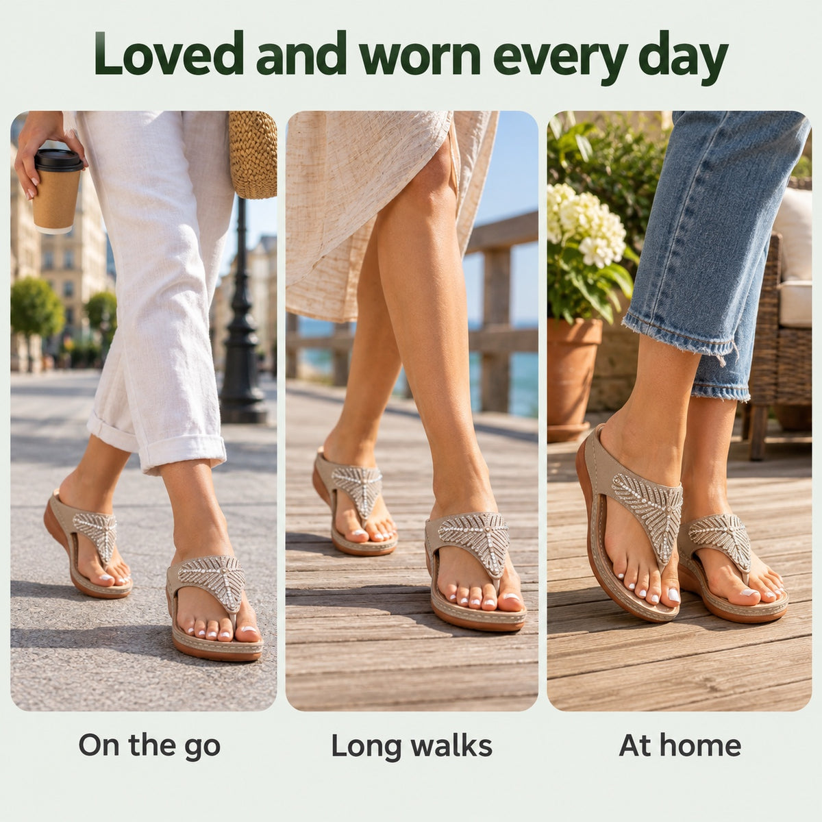 Sharon – Women's Wide Toe Box Sandals, worn every day