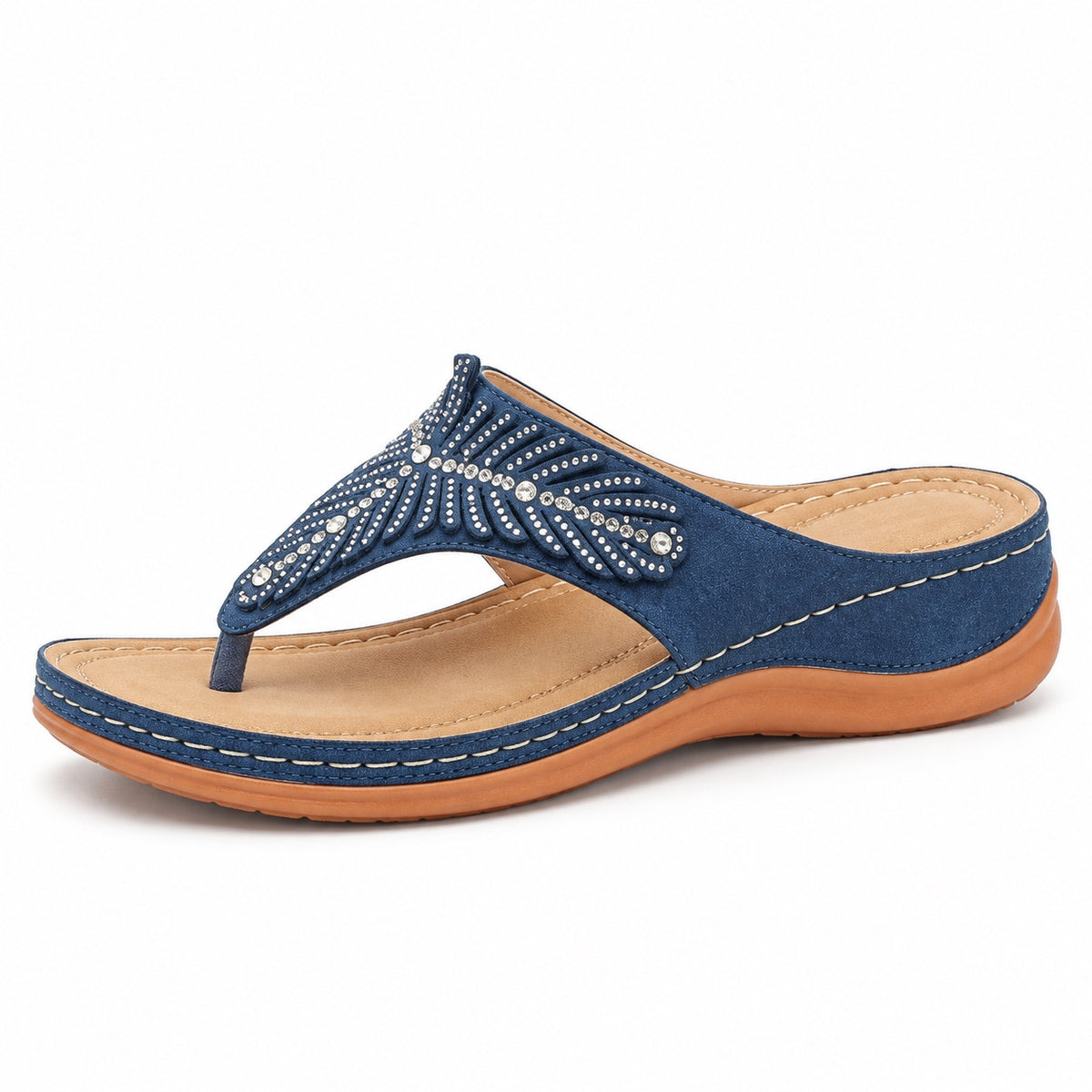 Sharon – Women's Wide Toe Box Sandals in Blue