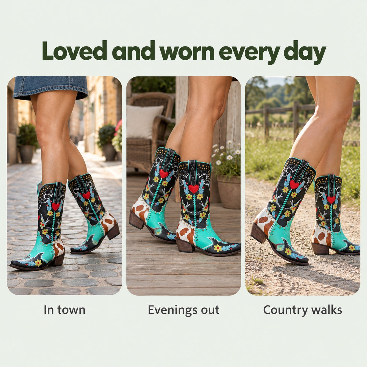 Sharp – Unisex Wide Calf Boots, worn every day