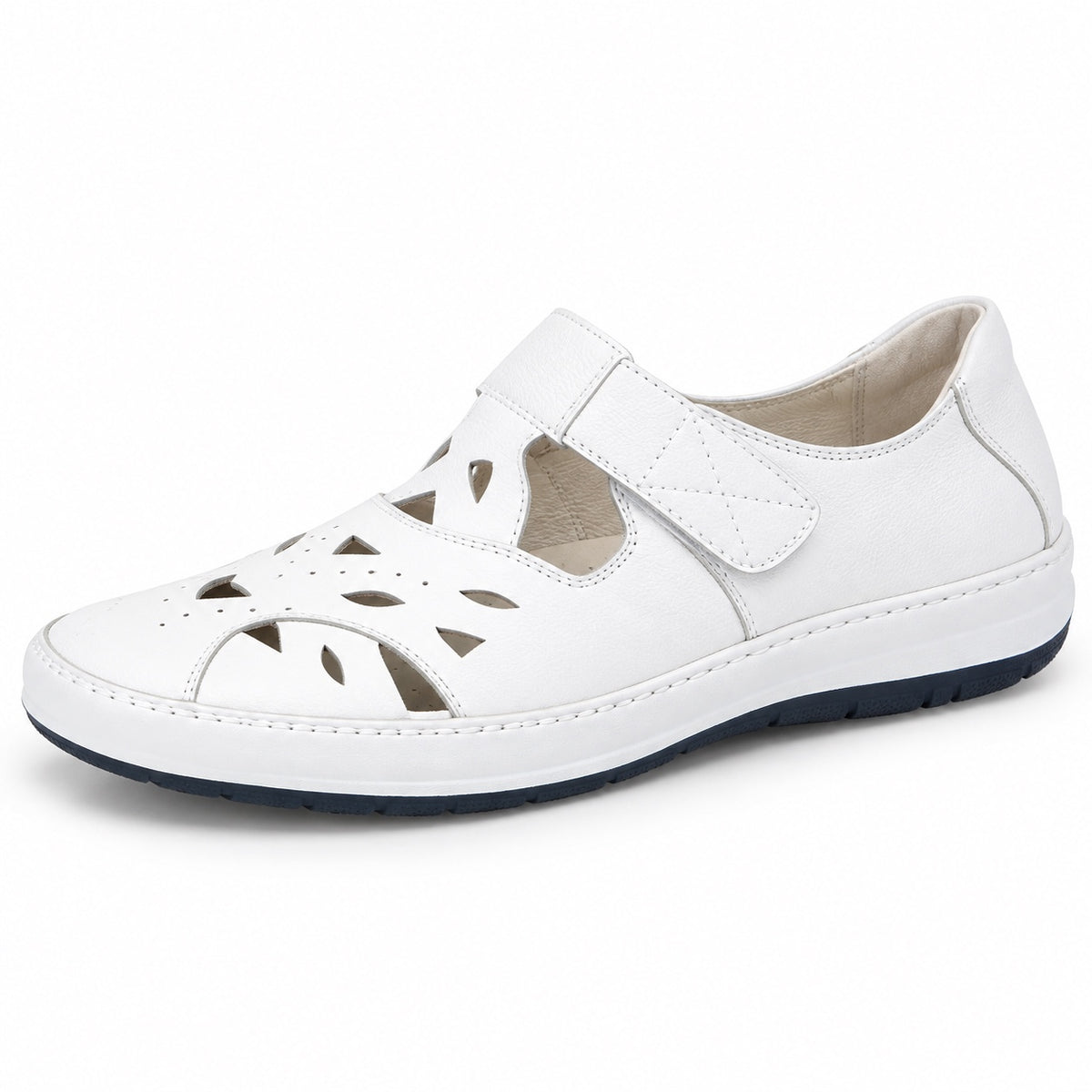 Shaw – Unisex Wide Toe Box Sandals in white