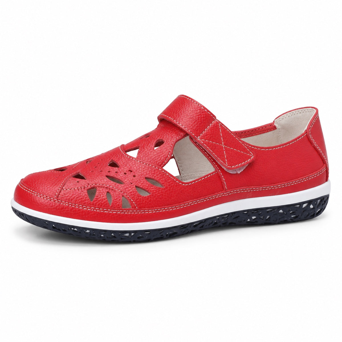 Shaw – Unisex Wide Toe Box Sandals in red