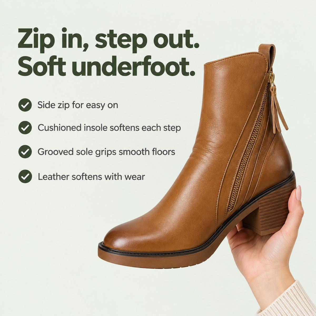 Shelia – Women's Comfort Boots, key benefits