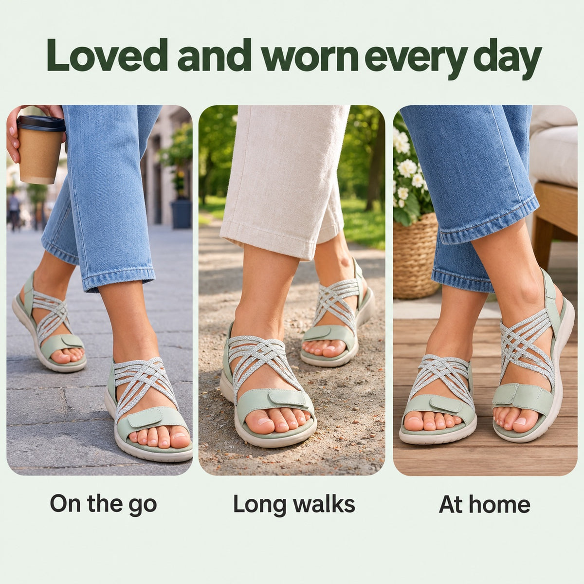 Simpson – Unisex Wide Toe Box Sandals, worn every day