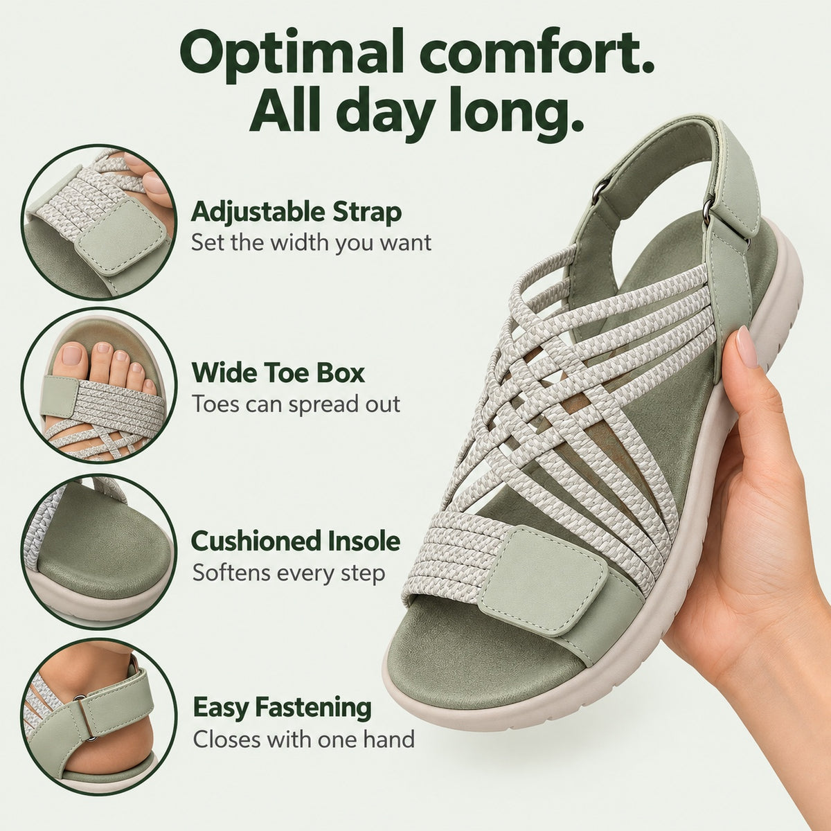Simpson – Unisex Wide Toe Box Sandals, features