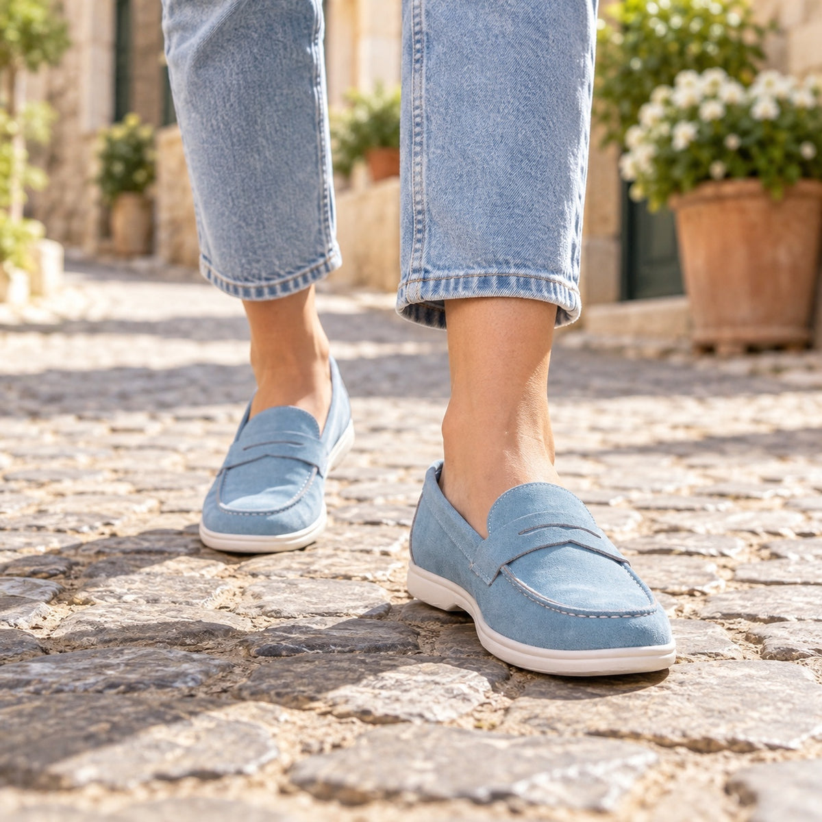Stephanie – Women's Arch Support Loafers, worn on a walk