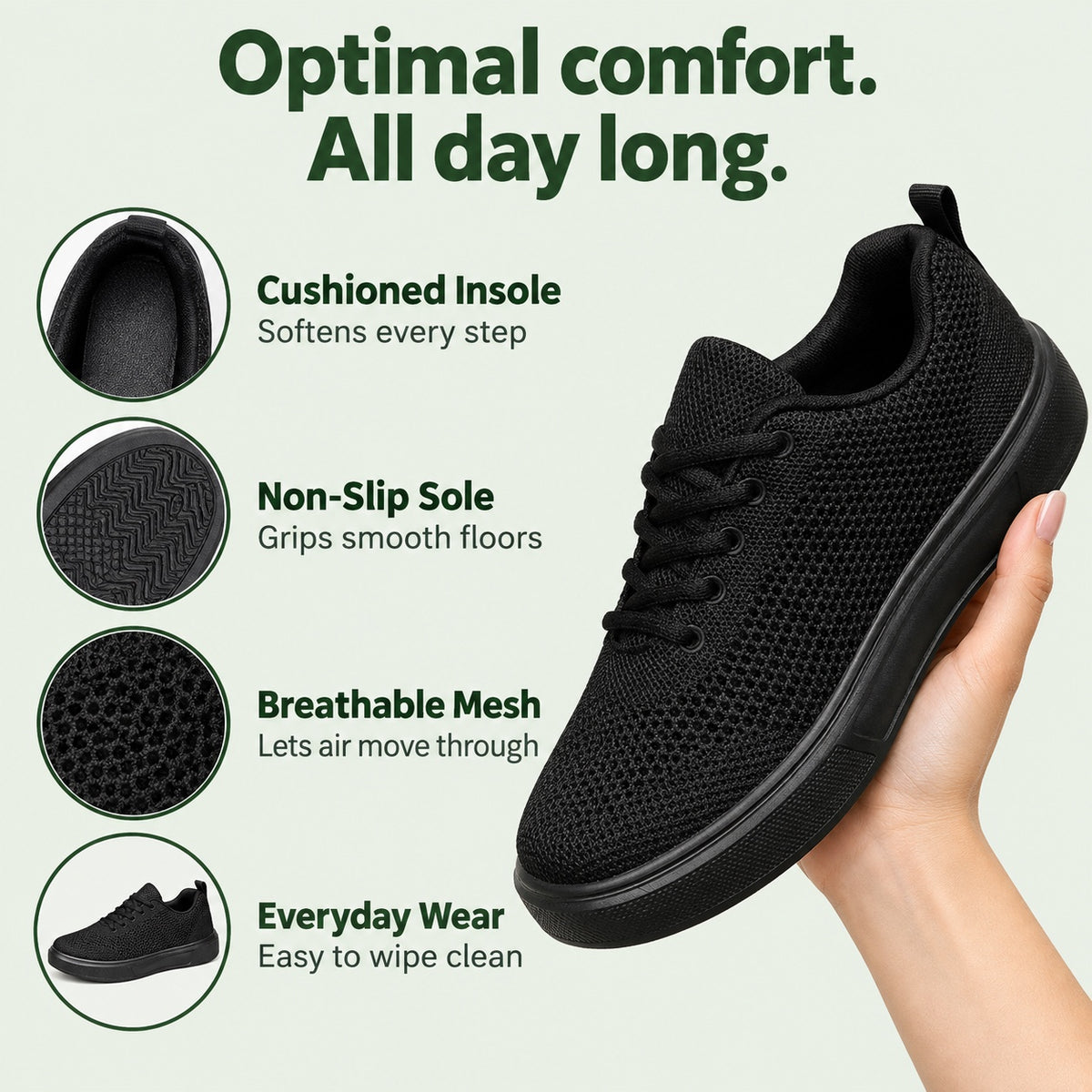 Sterling – Unisex Nursing Shoes, features