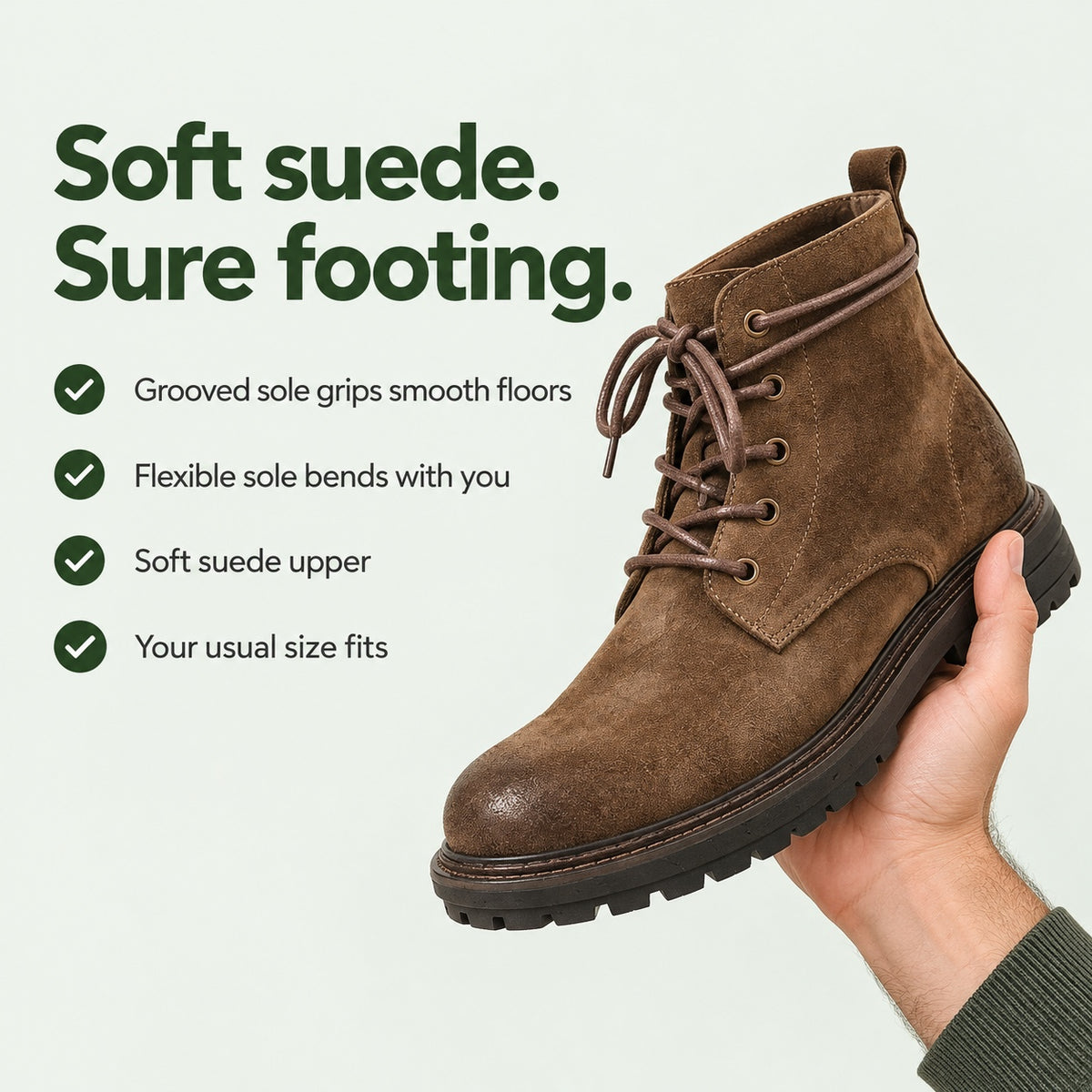 Stuart – Men's Comfort Boots, key benefits