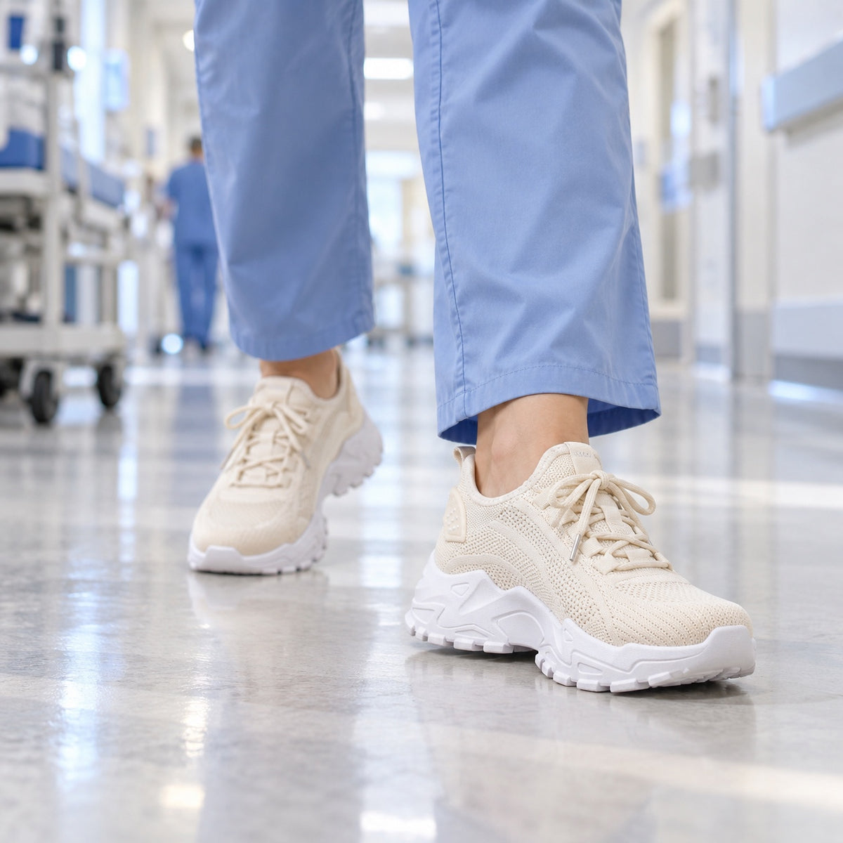 Susie – Women's Nursing Sneakers, worn on a walk