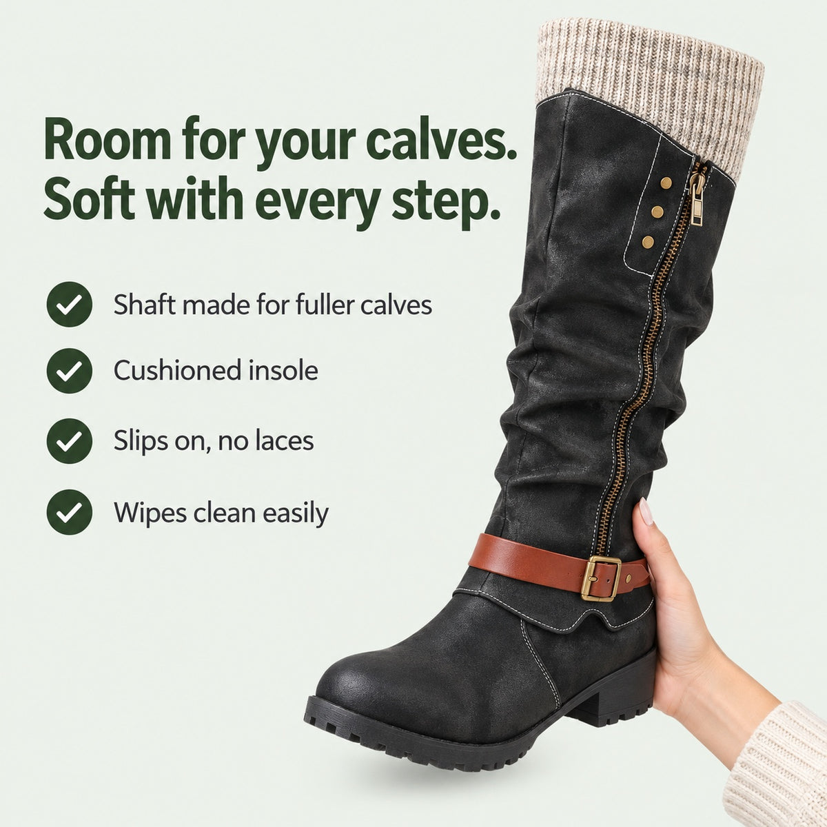 Suzanne – Women's Wide Calf Boots, key benefits