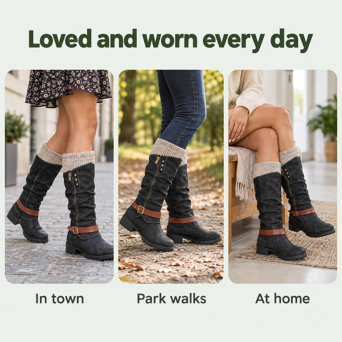 Suzanne – Women's Wide Calf Boots, worn every day