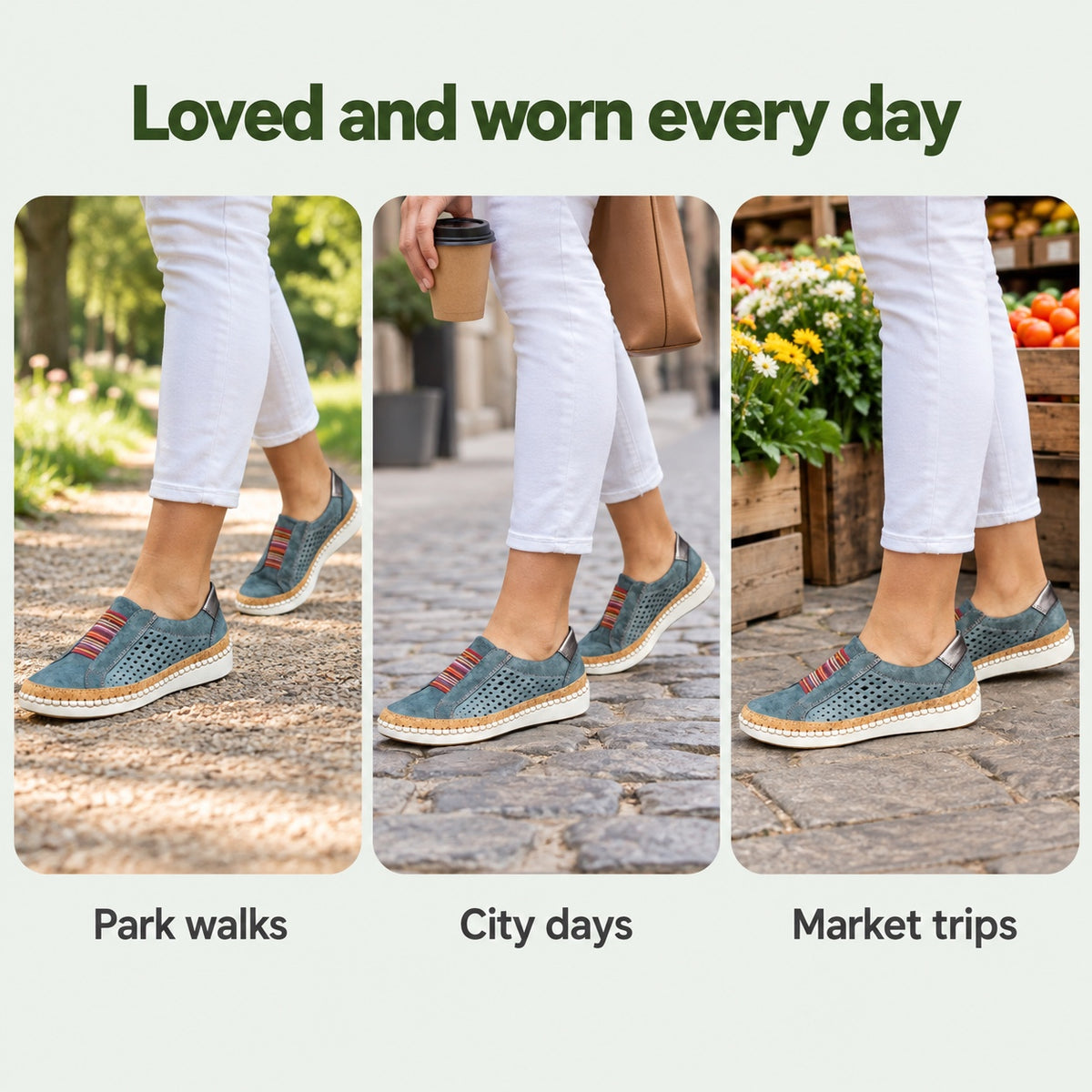 Tamara – Women's Slip-On Sneakers, worn every day