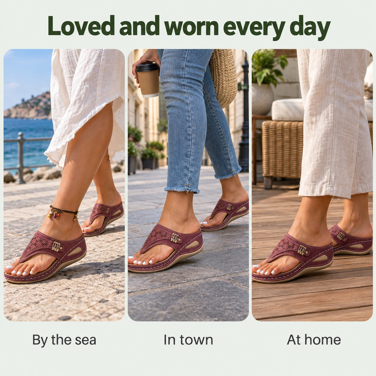 Tammie – Women's Wide Toe Box Sandals, worn every day