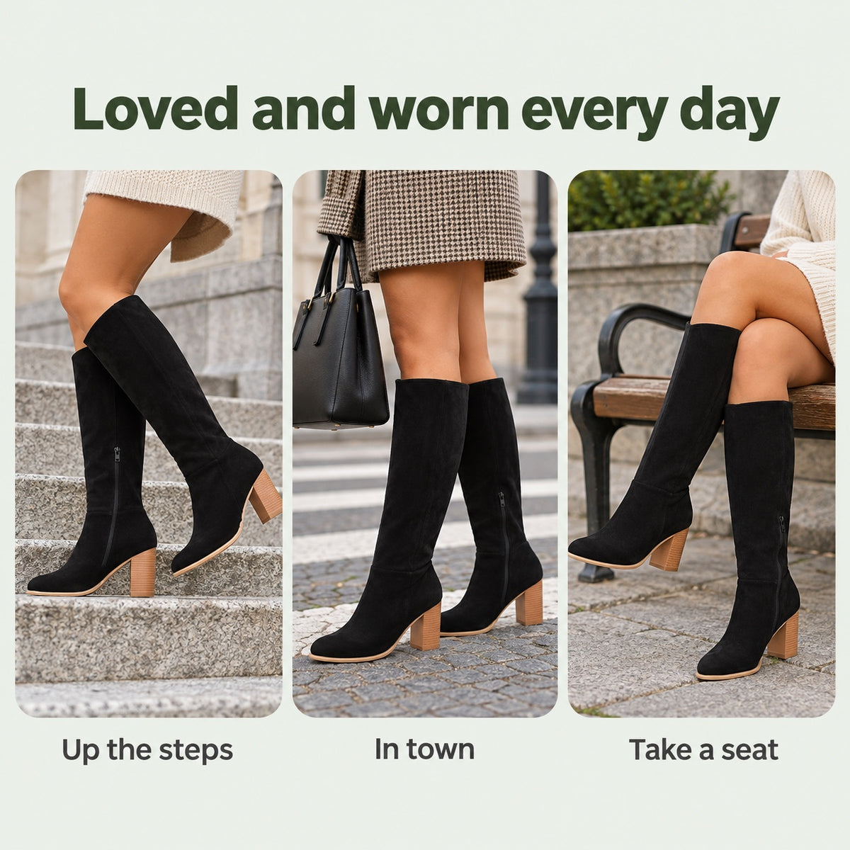 Teri – Women's Wide Calf Boots, worn every day