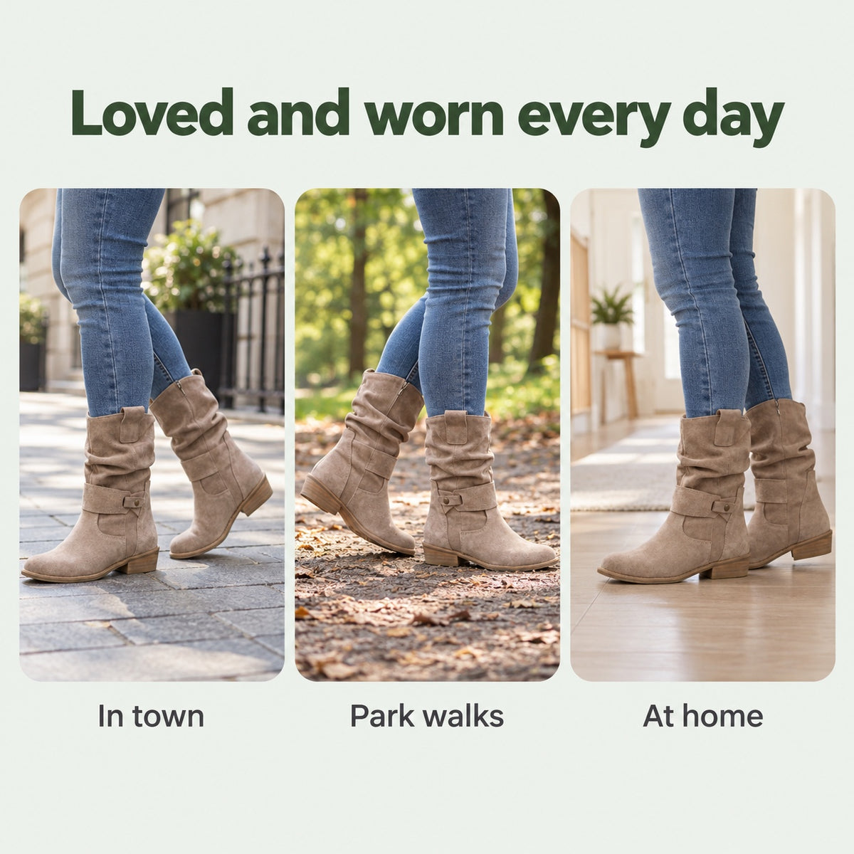Terri – Women's Wide Calf Boots, worn every day
