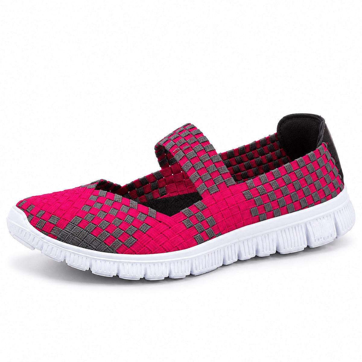 Thompson – Unisex Wide Toe Box Sneakers in Rosy red