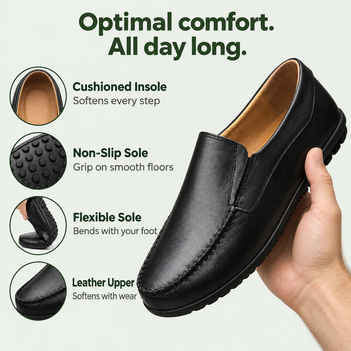 Trevor – Men's Non-Slip Loafers, features