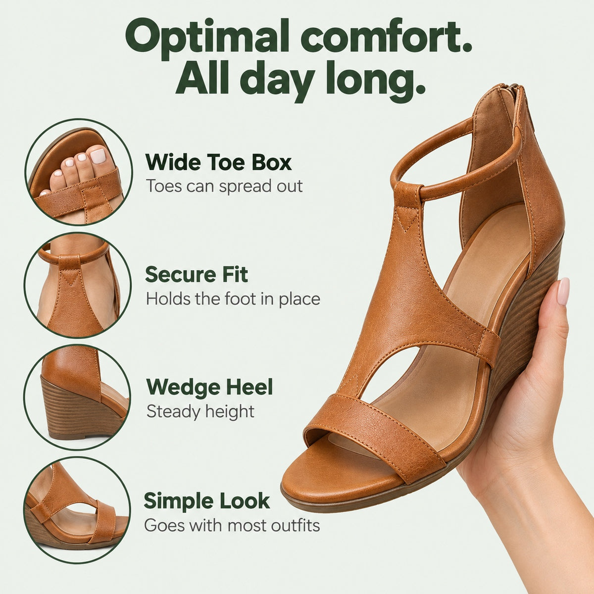 Valerie – Women's Wide Toe Box Sandals, features