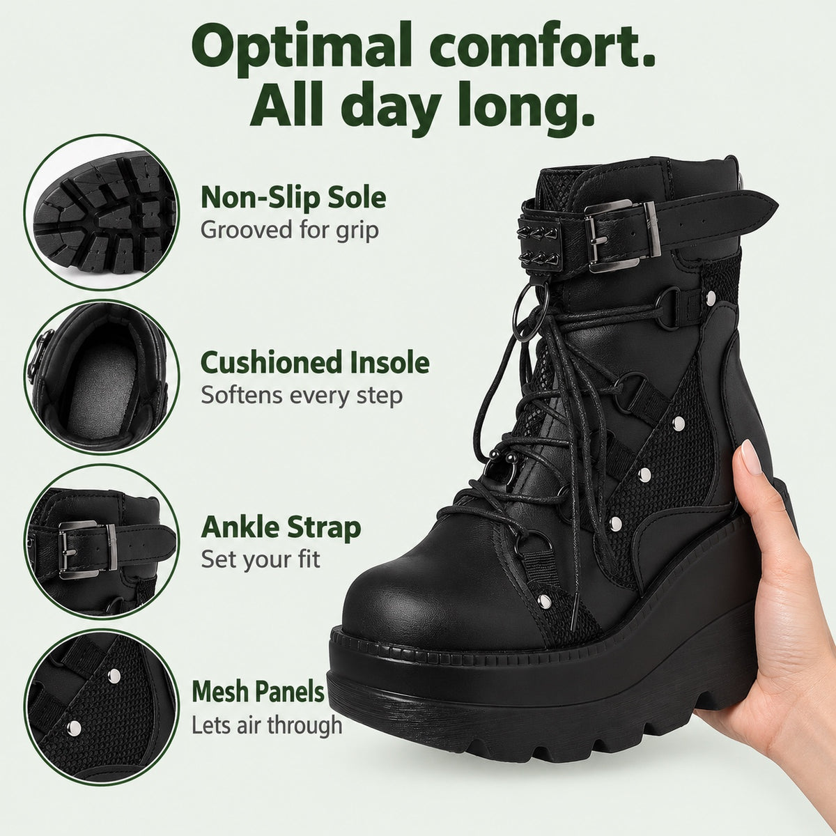 Vicky – Women's Wide Calf Boots, features