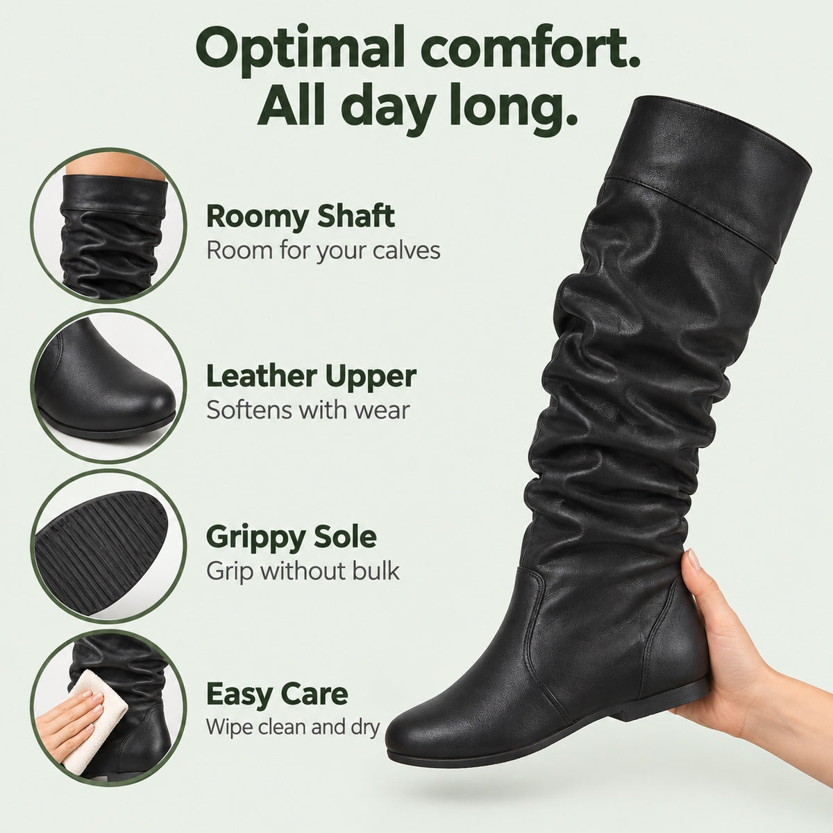 Victoria – Women's Wide Calf Boots, features