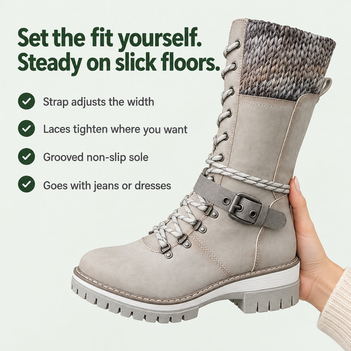 Virginia – Women's Wide Calf Boots, key benefits