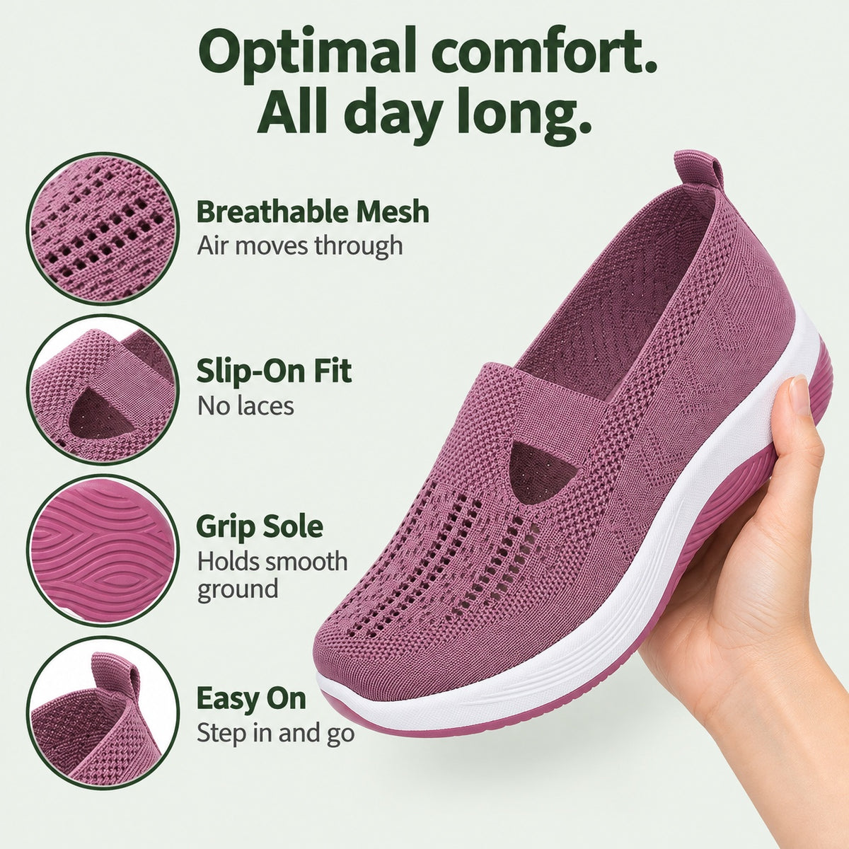 Walsh – Unisex Slip-On Shoes, features