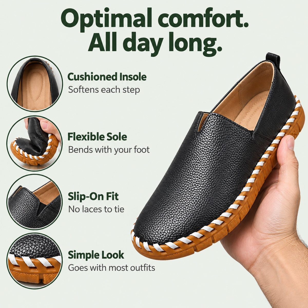 Wells – Unisex Slip-On Loafers, features